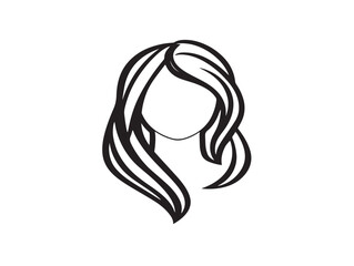 Contemporary Hair Fashion Icon in Clean Professional Minimal Vector Illustration