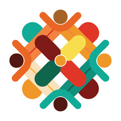 vector illustration of a set of colorful puzzle