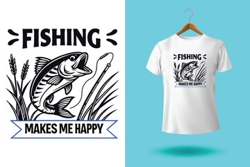 fishing t-shirt design, fishing vector typography t-shirt design.