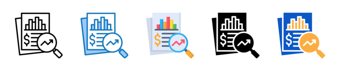 Business Analysis multiple style icons set design vector illustration. 