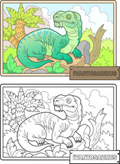 ancient dinosaur coloring book for kids