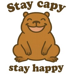 Stay capy, stay happy – Smiling Capybara