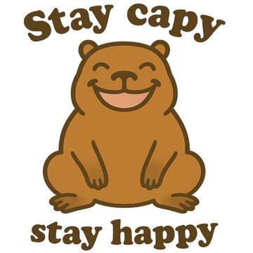 Stay capy, stay happy &ndash; Smiling Capybara