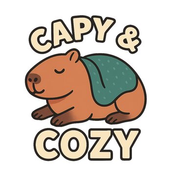 Capy & cozy &ndash; Capybara with blanket
