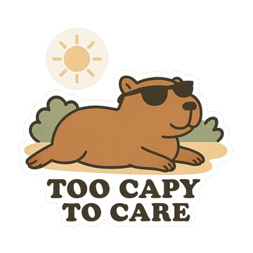 Too capy to care &ndash; Capybara with sunglasses