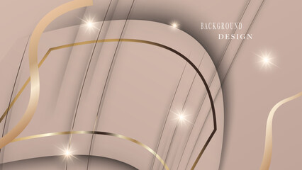 Decorative and shiny golden lines premium background design