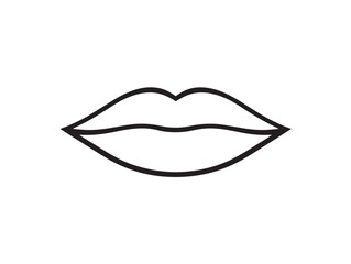 Feminine Lips Icon Created With Attractive Minimalist Line Design