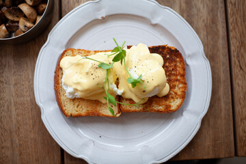 Eggs Benedict Top View