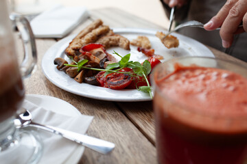 Breakfast Plate with Juice