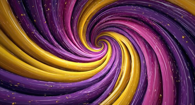 Colorful swirling spiral, vibrant hues