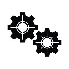 Double Gear Business Mechanism Symbol