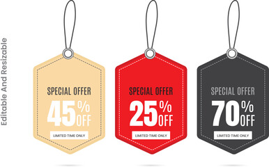 Premium Editable Hang Tag Design Templates | Big Sale & Discount Labels 2026