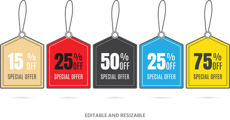 Premium Editable Hang Tag Design Templates | Big Sale & Discount Labels 2026