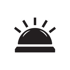 Fototapeta premium Flashing Siren or Alarm Light Icon for Emergency and Security Concepts