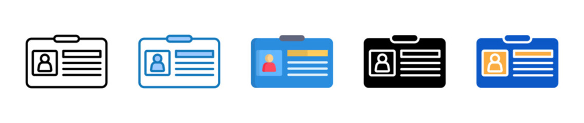 Identity Card multiple style icons set design vector illustration. 