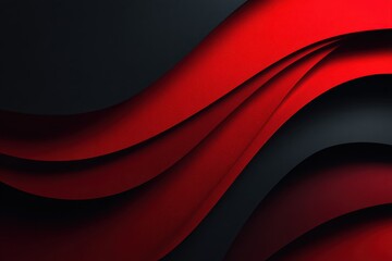 Modern background with flowing red and dark gray wavy shapes. Use this eye-catching graphic as a web banner or presentation backdrop.