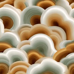 Obraz premium Abstract Waves in Soft Earth Tones with Flowing Circular Patterns