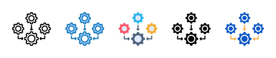 Integration multiple style icons set design vector illustration. 