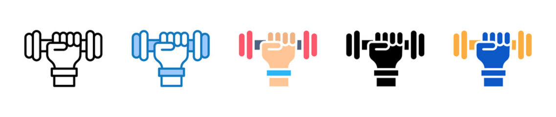 Working Out multiple style icons set design vector illustration. 