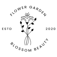 Botanical logo, Flower logo design