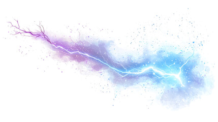 Obraz premium Lightning Strike and Thunder Clipart isolated on a transparent background