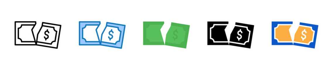 Money multiple style icons set design vector illustration. 