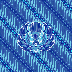 Traditional batik parang motifs, Vector illustration