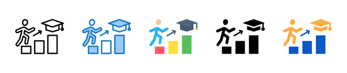 Career multiple style icons set design vector illustration. 