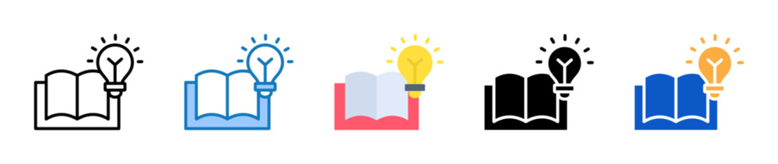 Book multiple style icons set design vector illustration. 