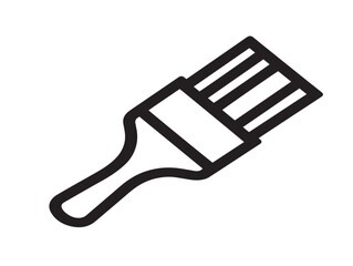 Creative Paint Brush Icon Illustrated With Smooth Minimal Linear Artwork
