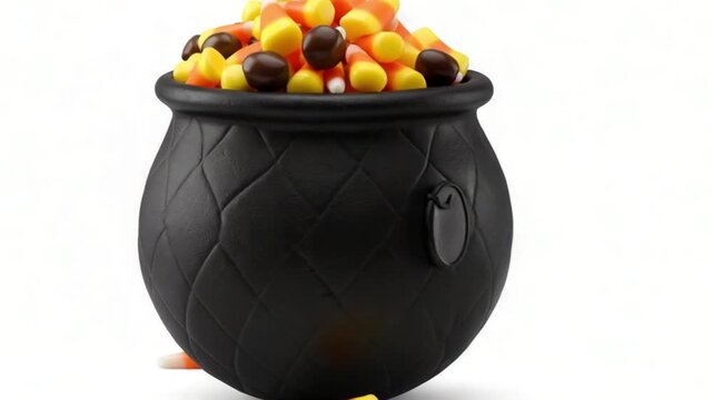 Cauldron Pot Full of Halloween Candy