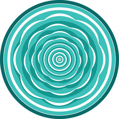 Obraz premium Self-Love Singles Celebration Abstract Teal Circular Design