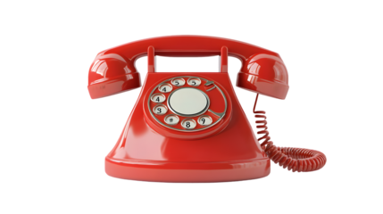 Ringing phone icon isolated on a transparent background