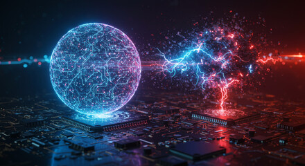 Digital Fusion A Futuristic Depiction of Data, Technology, and Processing in a Cyber World