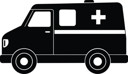 ambulance car vector illustration on transparent background