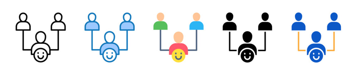 Social Life multiple style icons set design vector illustration. 