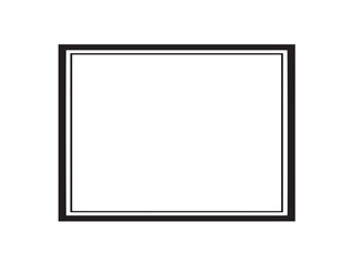 Fototapeta premium Elegant picture frame illustration in minimal line artwork