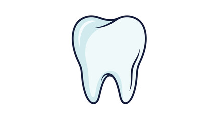 Illustration of a single tooth for dental care