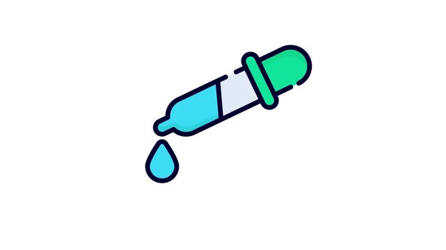Check this beautiful animated icon of dropper in editable flat style, premium animated vector