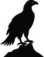 eagle silhouette vector on transparent background
