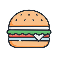 hamburger isolated on white