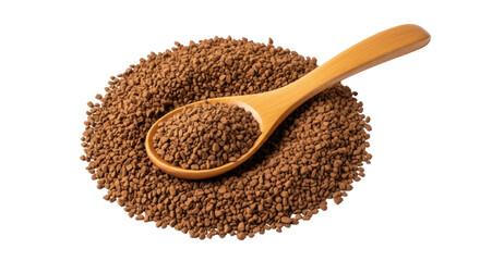 Isolated Granulated Coffee with Spoon