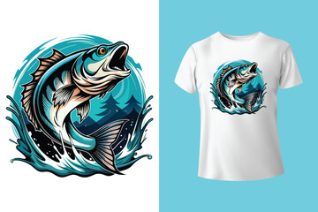 Fishing t shirt design
