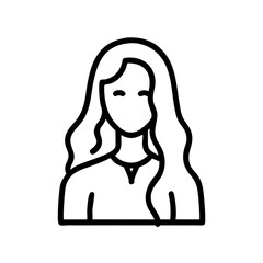 woman with long hair