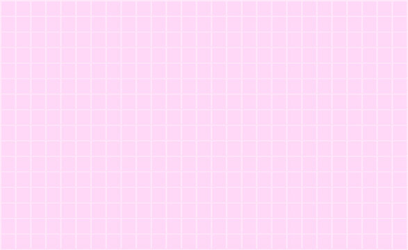 Pink sheet of paper with pastel pink grid lines vector tile pattern background
