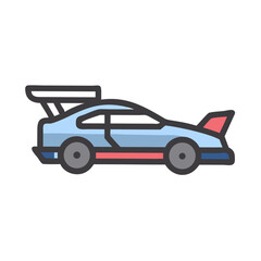 retro car isolated on white