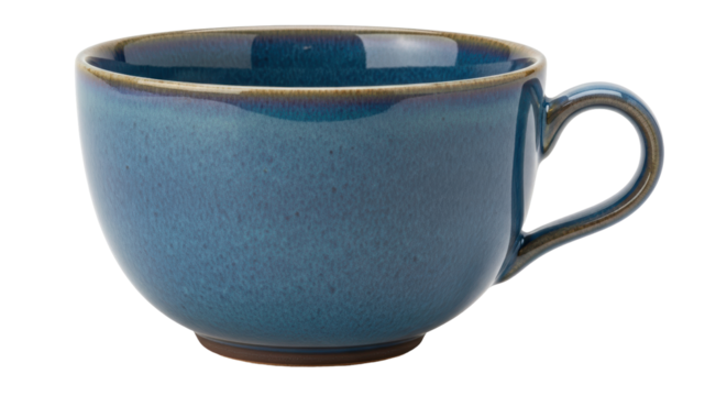 Isolated Blue Ceramic Mug