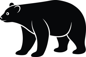Fototapeta premium silhouette of a bear on transparent background