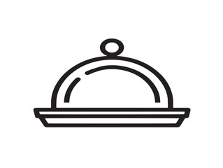 Food service restaurant icon in stylish minimal vector design