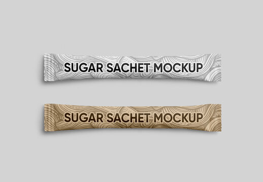Classic Sugar Sachet Mockup